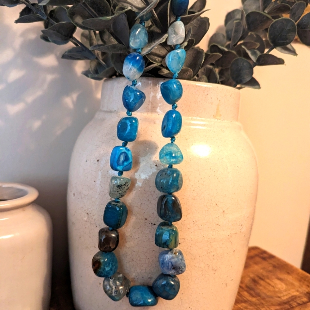 Iris and Lily Turquoise quartz necklace